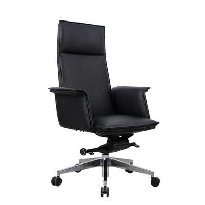 PU High Back executive black leather office chair Lumbar Support