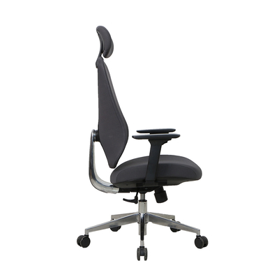 PU Pad High Back Black Breathable Ergo Infinity Mesh Chairs With Headrest And Lumbar